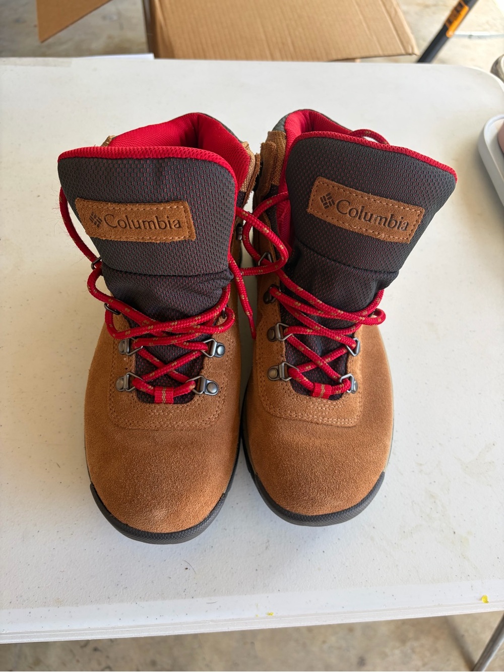 Columbia Women’s Brown and Red Waterproof Hiking Boots